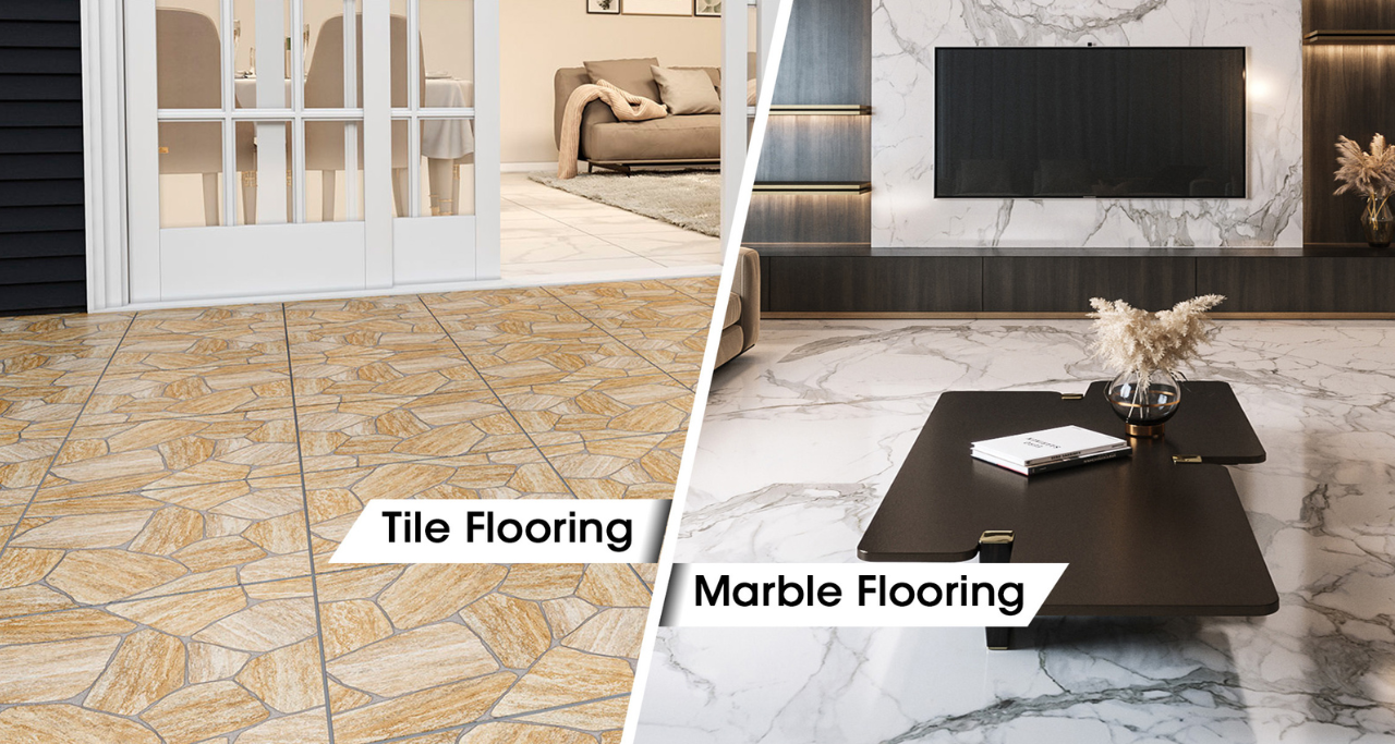 Which is better for flooring, marble, granite, or tiles?